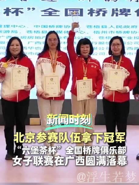 北京桥协女队荣获全国桥牌俱乐部女子联赛冠军 北京桥协女队荣获全国桥牌俱乐部女子联赛冠军